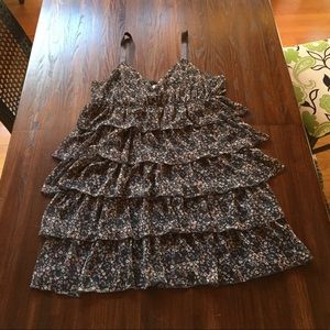 Old Navy layered ruffle dress XL flower print